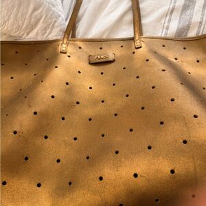 Fendi Gold Perforated Tote Bag